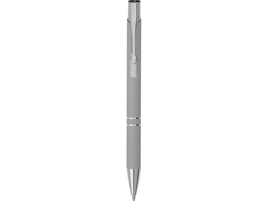 Ручка металлическая шариковая Legend Gum софт-тач, серый фото 2