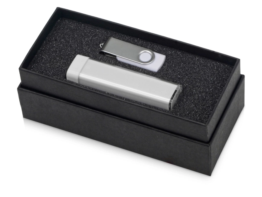 Подарочный набор Flashbank с флешкой и зарядным устройством, белый фото 2