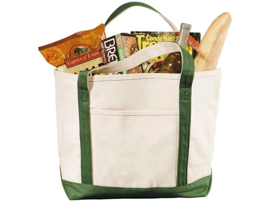 Сумка Premium, натуральный/зеленый фото 2