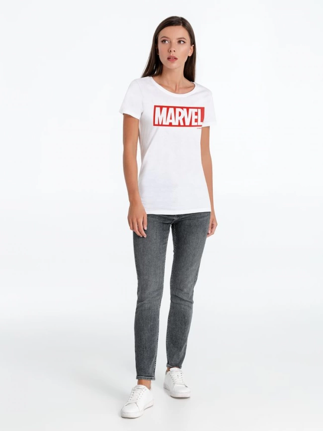 Футболка женская Marvel, белая, размер S фото 3