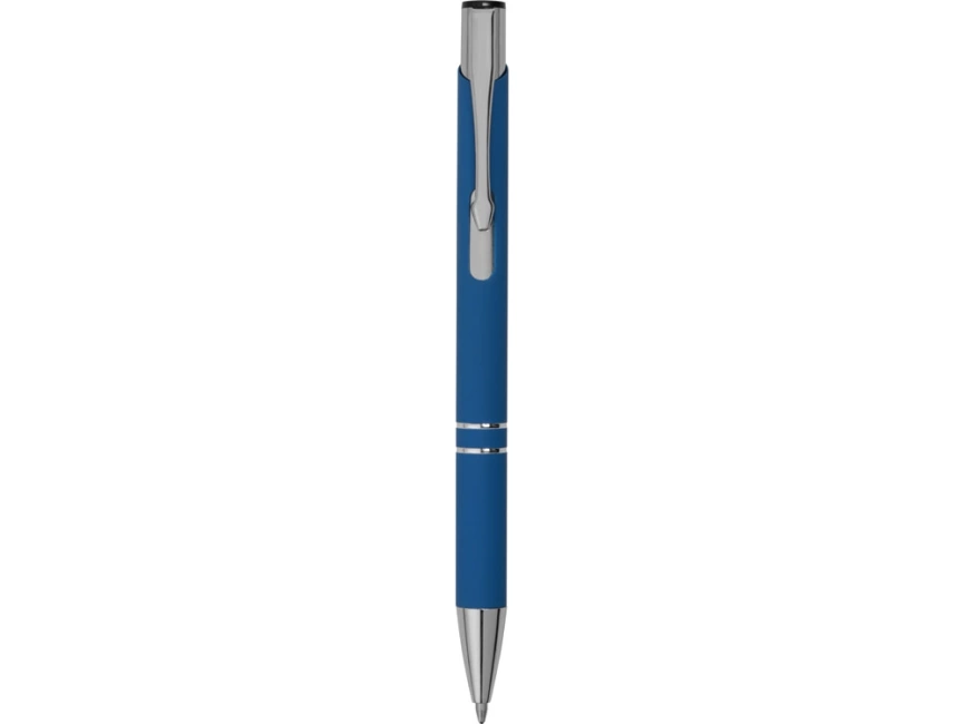 Ручка металлическая шариковая Legend Gum софт-тач, синий фото 2