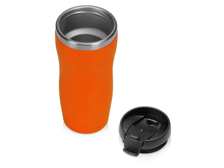 Термокружка Mony Steel 350 мл, soft touch, оранжевый фото 2
