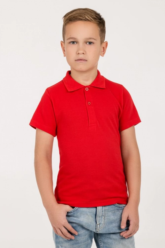 Рубашка поло детская Virma Kids, красная, 6 лет фото 4