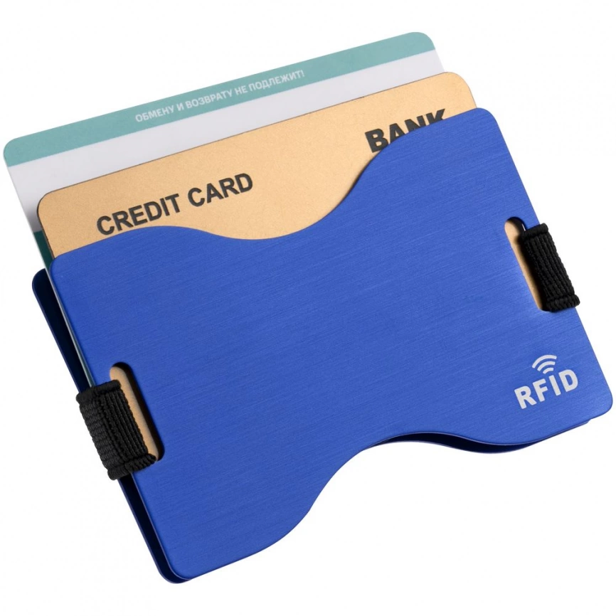 Футляр для карт Muller c RFID-защитой, синий фото 3