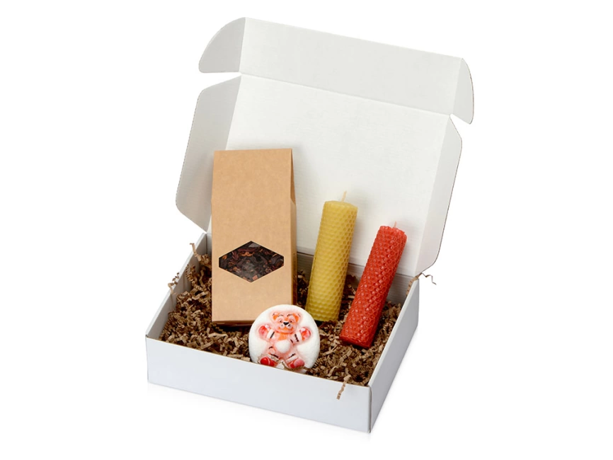 Подарочный набор Символ года с чаем, свечами, мылом фото 2