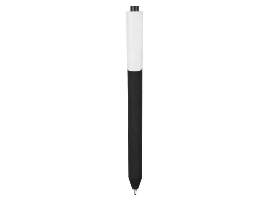 Ручка шариковая Pigra модель P03 PRM софт-тач, черный/белый фото 2