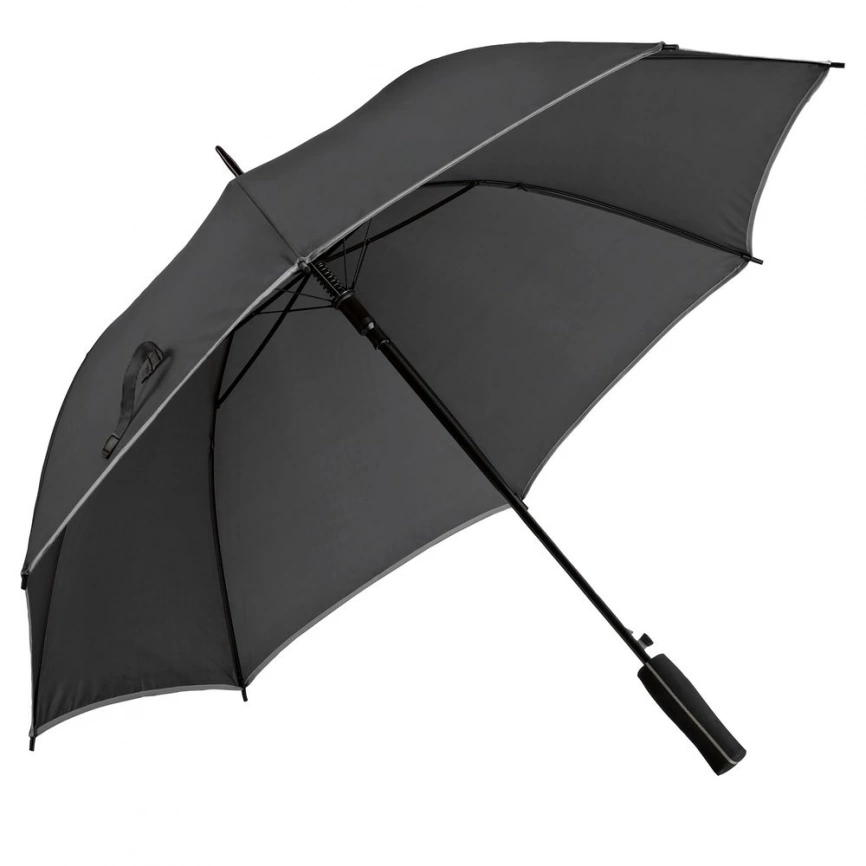 Зонт-трость Jenna, черный с серым фото 1
