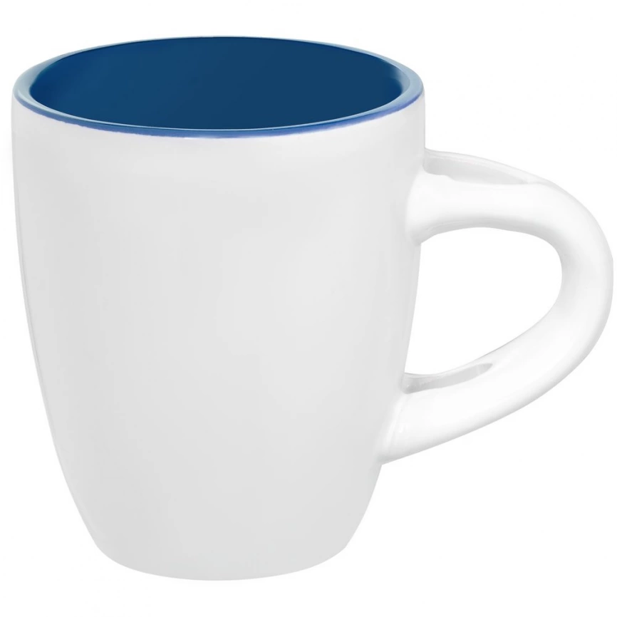Кофейная кружка Pairy с ложкой, синяя с белой фото 2