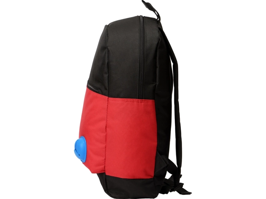 Рюкзак Chap с люверсом из полиэстера (600D), черный/красный фото 9