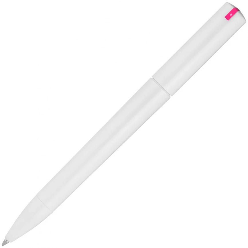 Ручка шариковая Split White Neon, белая с розовым фото 3