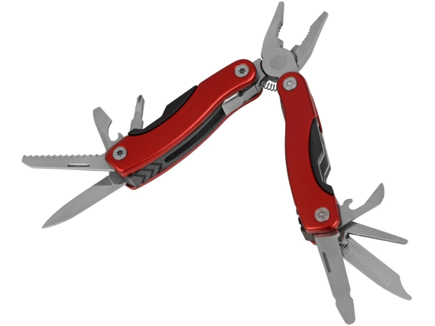 Подарочный набор Scout с многофункциональным ножом и фонариком, красный фото 3
