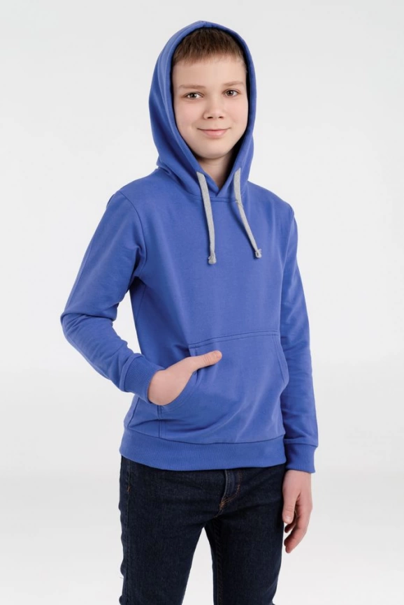 Толстовка с капюшоном детская Kirenga Kids, ярко-синяя, 12 лет фото 4