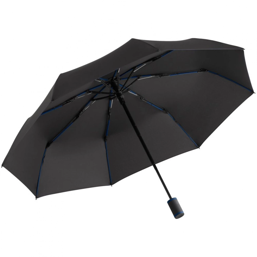 Зонт складной AOC Mini с цветными спицами, темно-синий фото 1