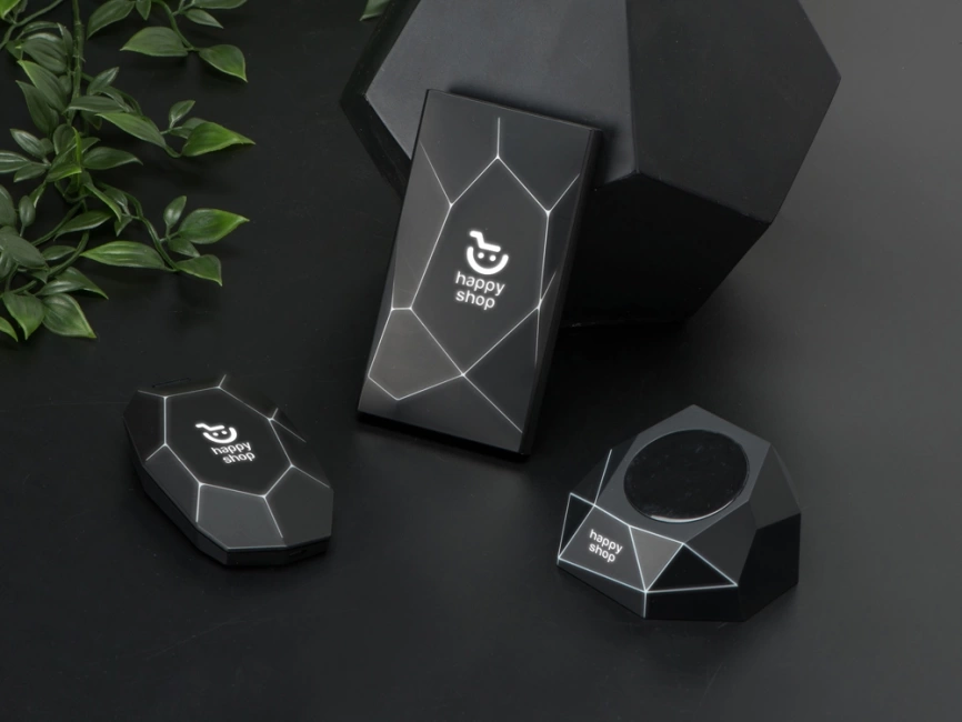 Док-станция Geo Dock с быстрой беспроводной зарядкой, черный с белой подсветкой. XOOPAR фото 18