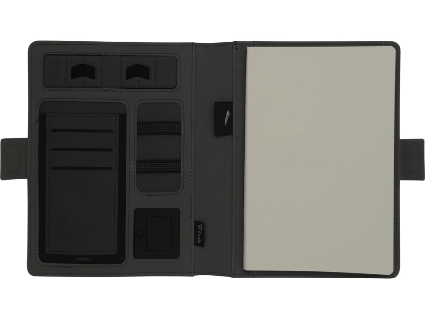 Органайзер с беспроводной зарядкой 5000 mAh Powernote, светло-серый фото 11