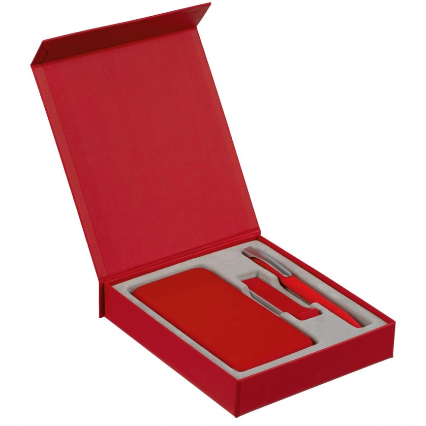 Коробка Rapture для аккумулятора 10000 мАч, флешки и ручки, красная фото 3