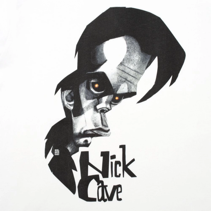 Футболка «Меламед. Nick Cave», белая, размер M фото 2