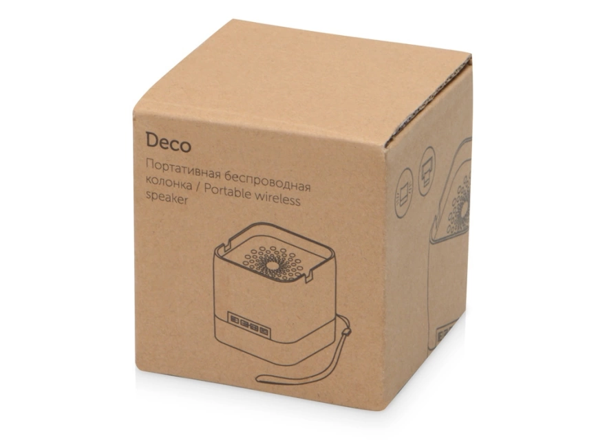 Портативная колонка с подсветкой Deco, soft touch, черный фото 7