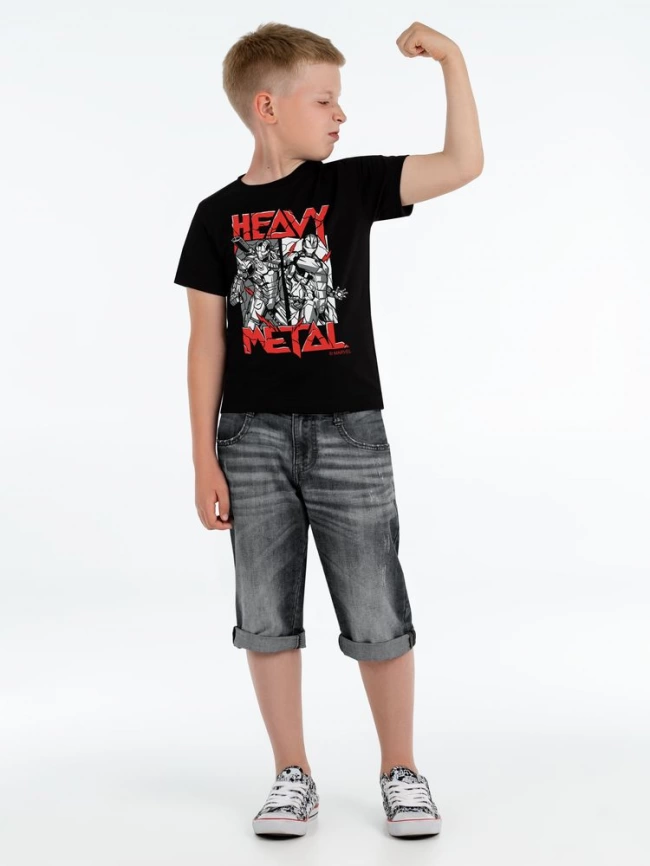 Футболка детская Heavy Metal, черная, на рост 142-154 см (12 лет) фото 3