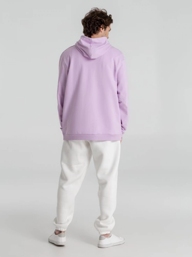 Толстовка с капюшоном унисекс Hoodie, сиреневая, размер S фото 15