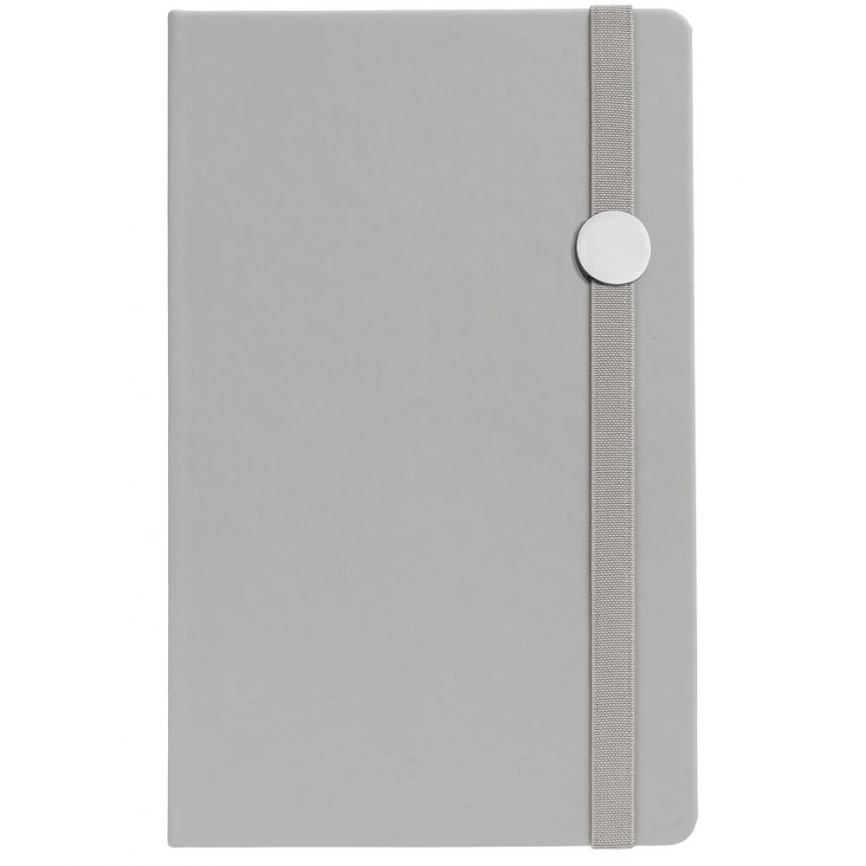 Блокнот Shall Round, серый фото 3