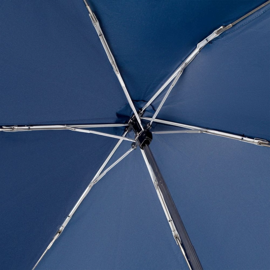Зонт складной Carbonsteel Slim, темно-синий фото 8