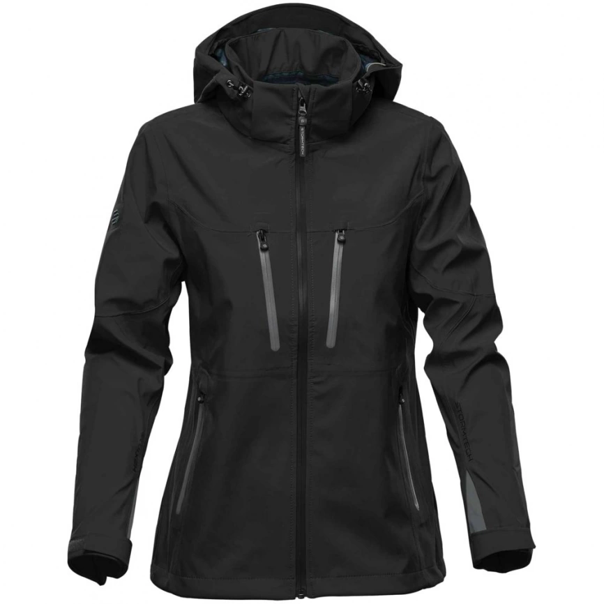 Куртка софтшелл женская Patrol черная с серым, размер S фото 1
