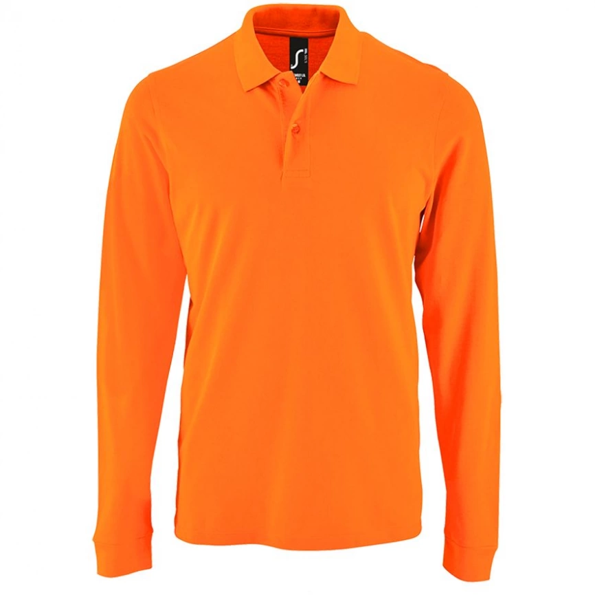 Рубашка поло мужская с длинным рукавом Perfect LSL Men оранжевая, размер S фото 6