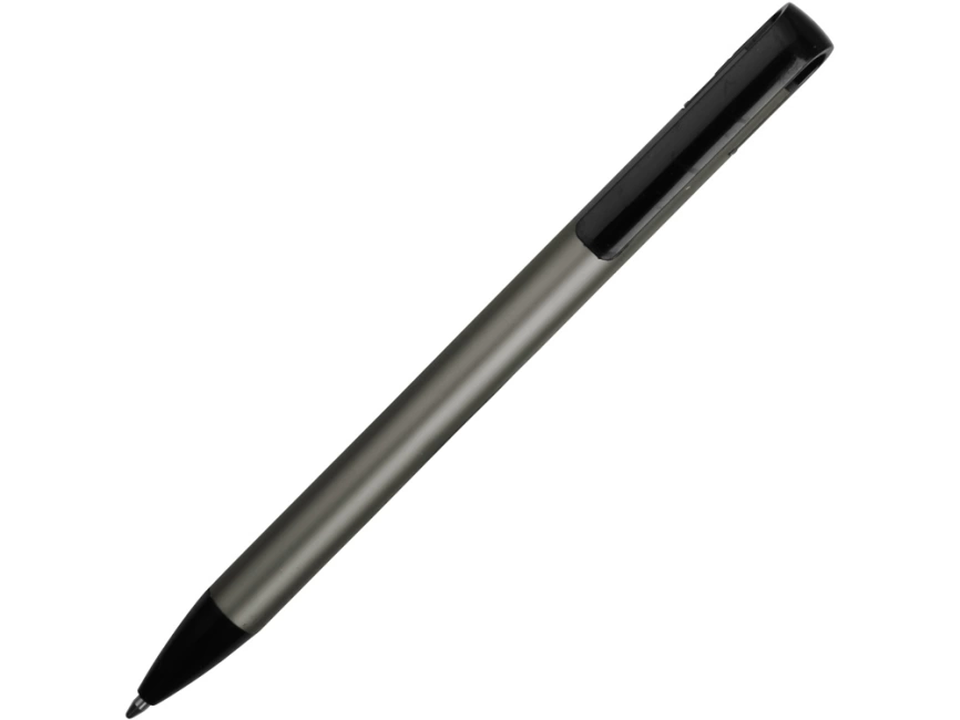 Ручка металлическая шариковая Loop, серый/черный фото 2