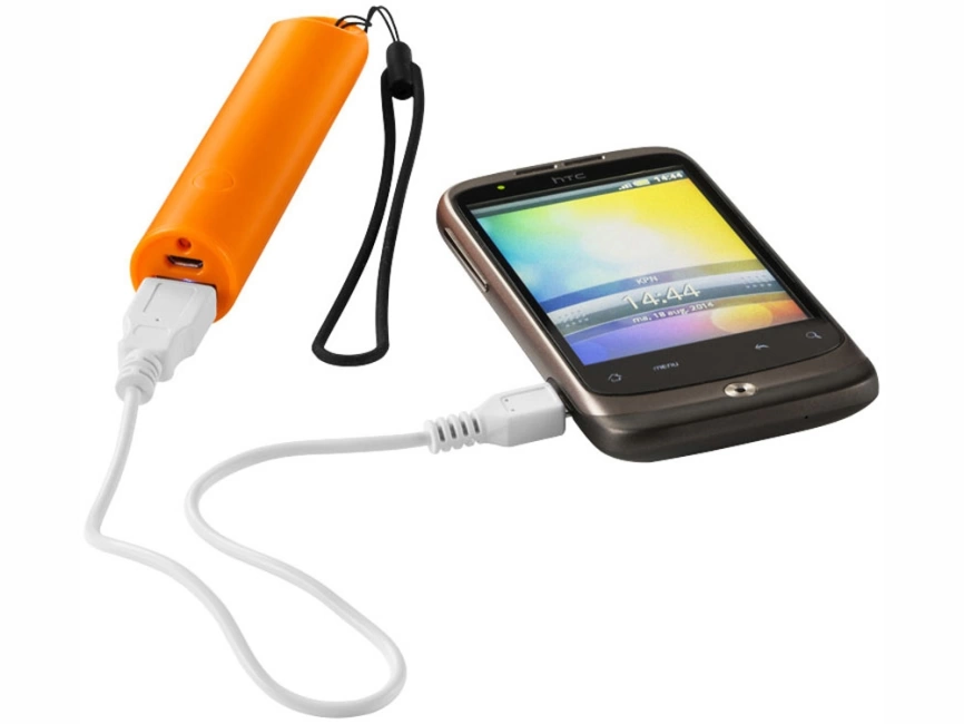 Портативное зарядное устройство Beam, 2200 mAh, оранжевый фото 4