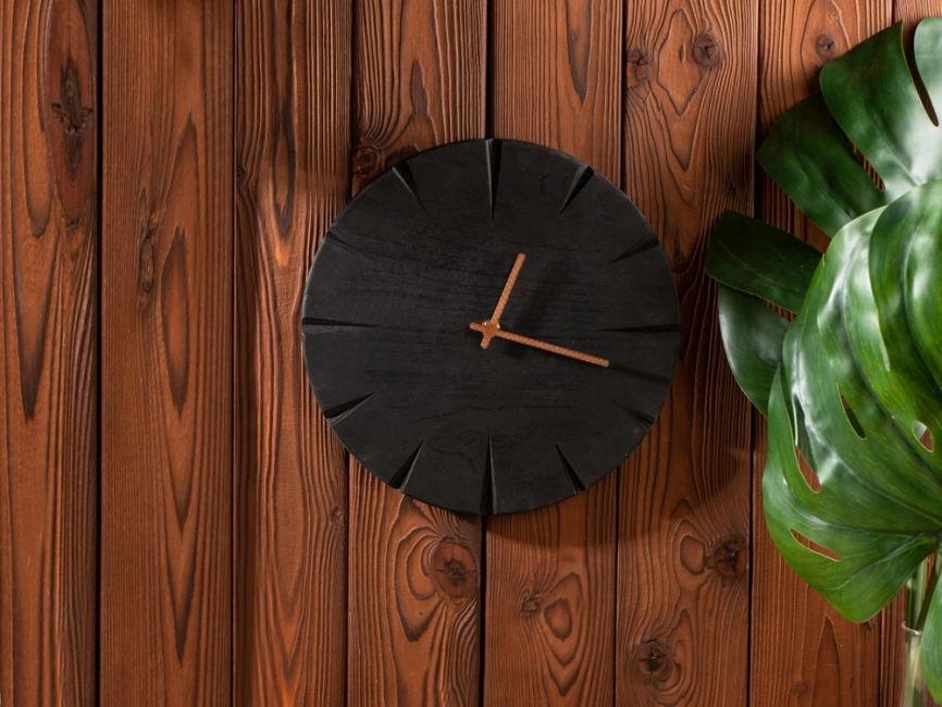 Часы деревянные Helga, 28 см, черный фото 7