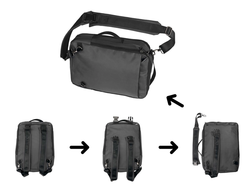 Рюкзак-трансформер Duty для ноутбука, темно-серый фото 17