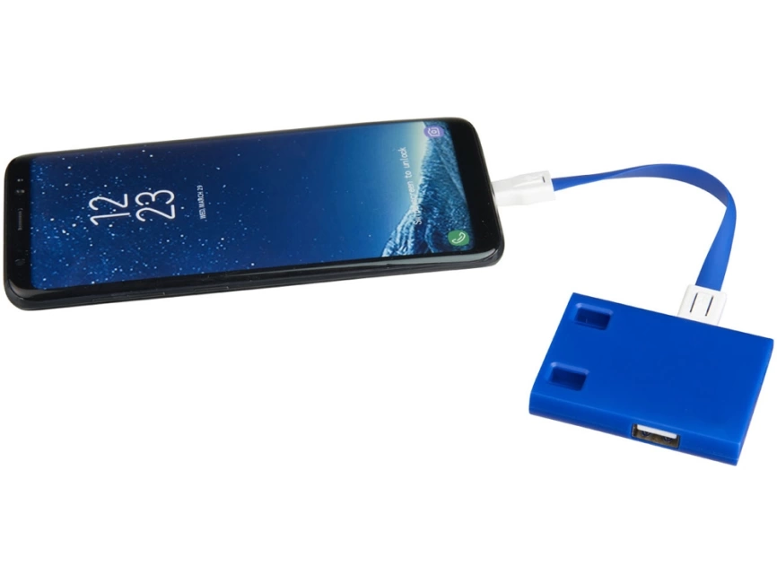 USB Hub и кабели 3-в-1, синий фото 3