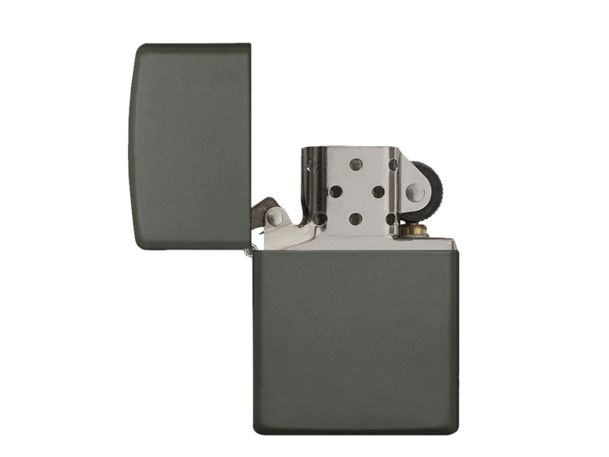 Зажигалка ZIPPO Classic с покрытием Green Matte, латунь/сталь, зелёная, матовая, 38x13x57 мм фото 3