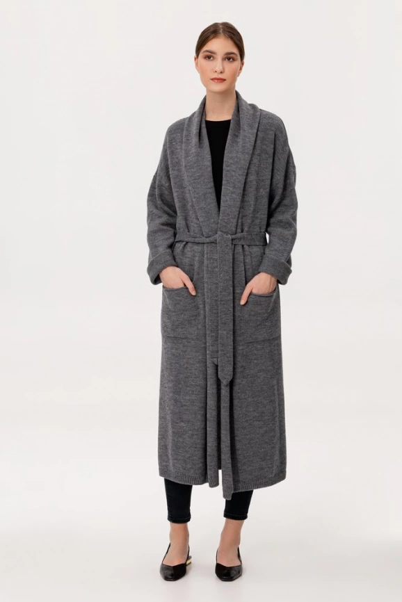 Кардиган женский Free Flow, серый меланж, размер M фото 1