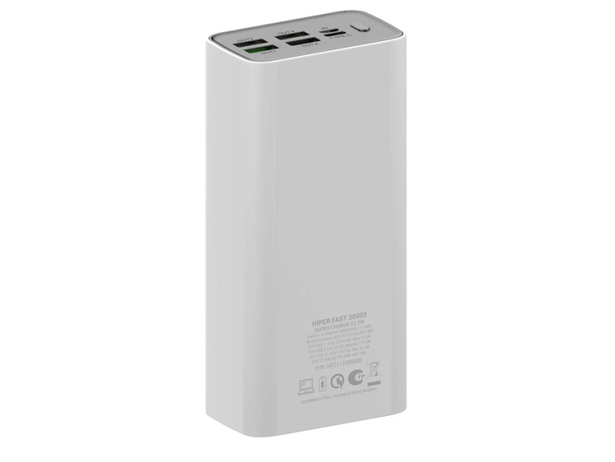 Портативный внешний аккумулятор FAST 30000 White фото 2