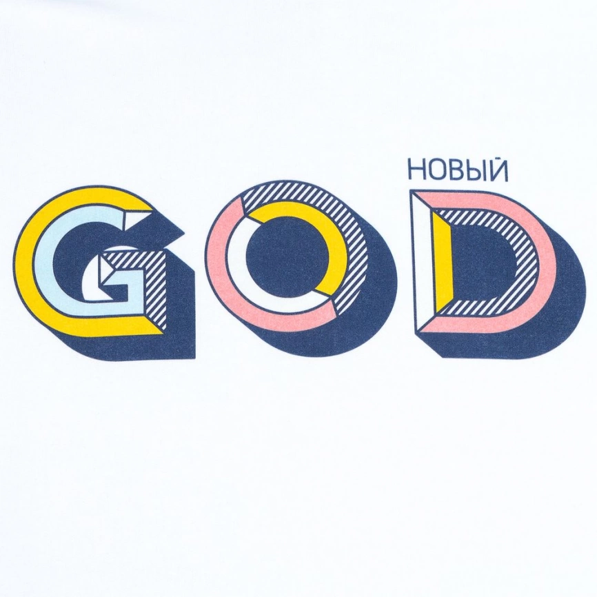 Футболка мужская «Новый GOD», белая, размер M фото 2