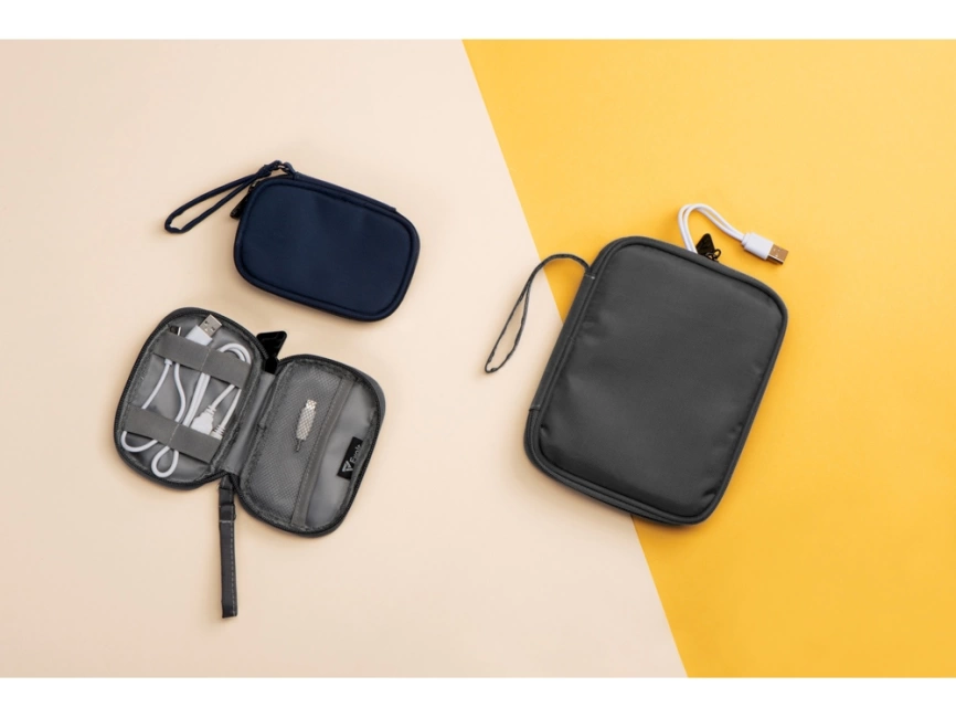 Органайзер для проводов и электроники Keep Organized M, темно-синий фото 6