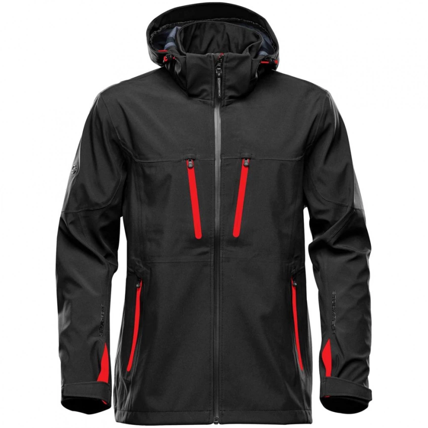 Куртка софтшелл мужская Patrol черная с красным, размер S фото 1