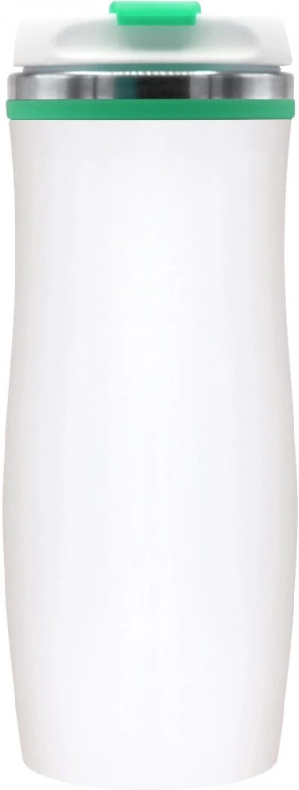 Термокружка Latte 420 мл, белая с зелёным фото 3