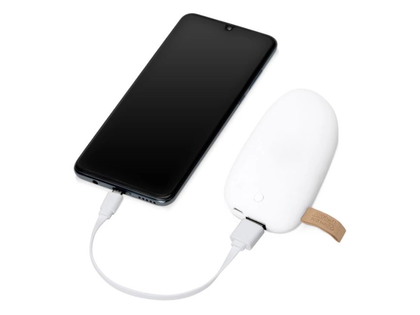 Универсальное зарядное устройство power bank в форме камня. 5200MAH. white фото 2