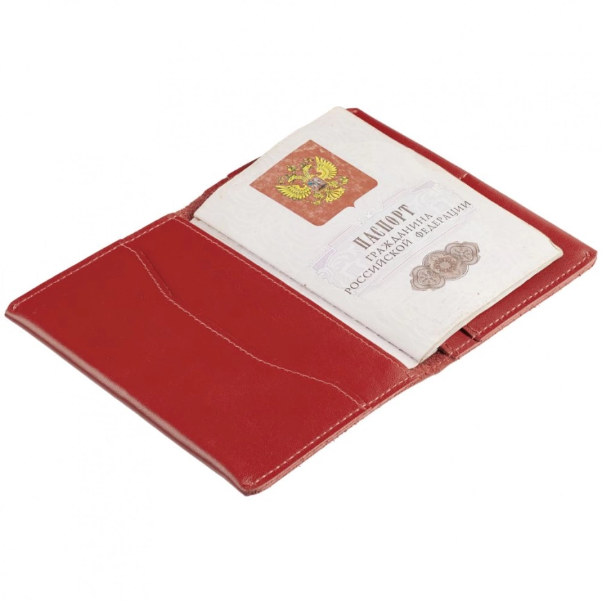 Обложка для паспорта Apache, красная фото 4