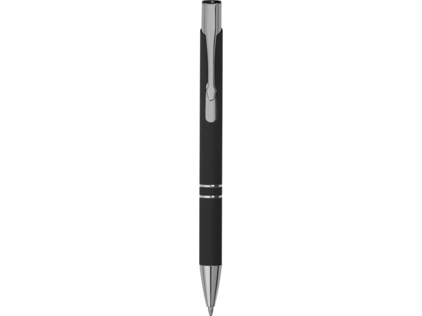 Ручка металлическая шариковая Legend Gum софт-тач, черный фото 2