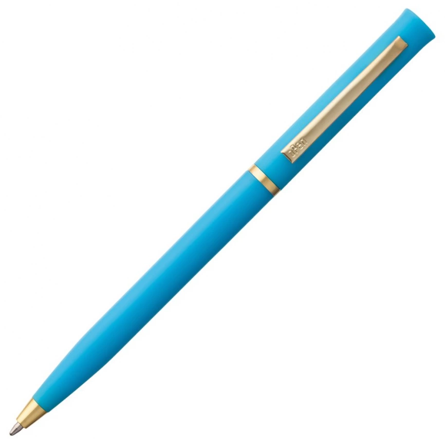 Ручка шариковая Euro Gold, голубая фото 3