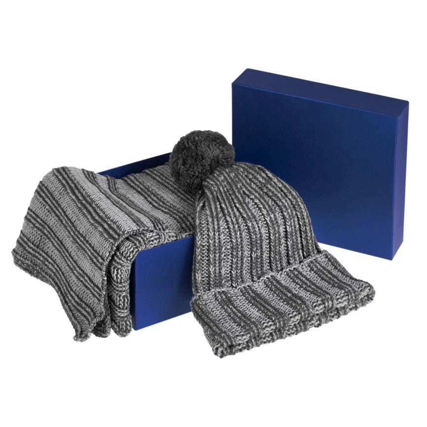 Коробка Satin, большая, синяя фото 3