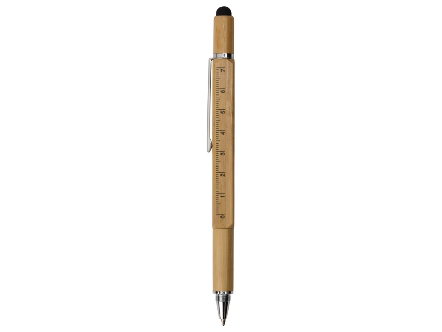 Ручка-стилус из бамбука Tool с уровнем и отверткой фото 3
