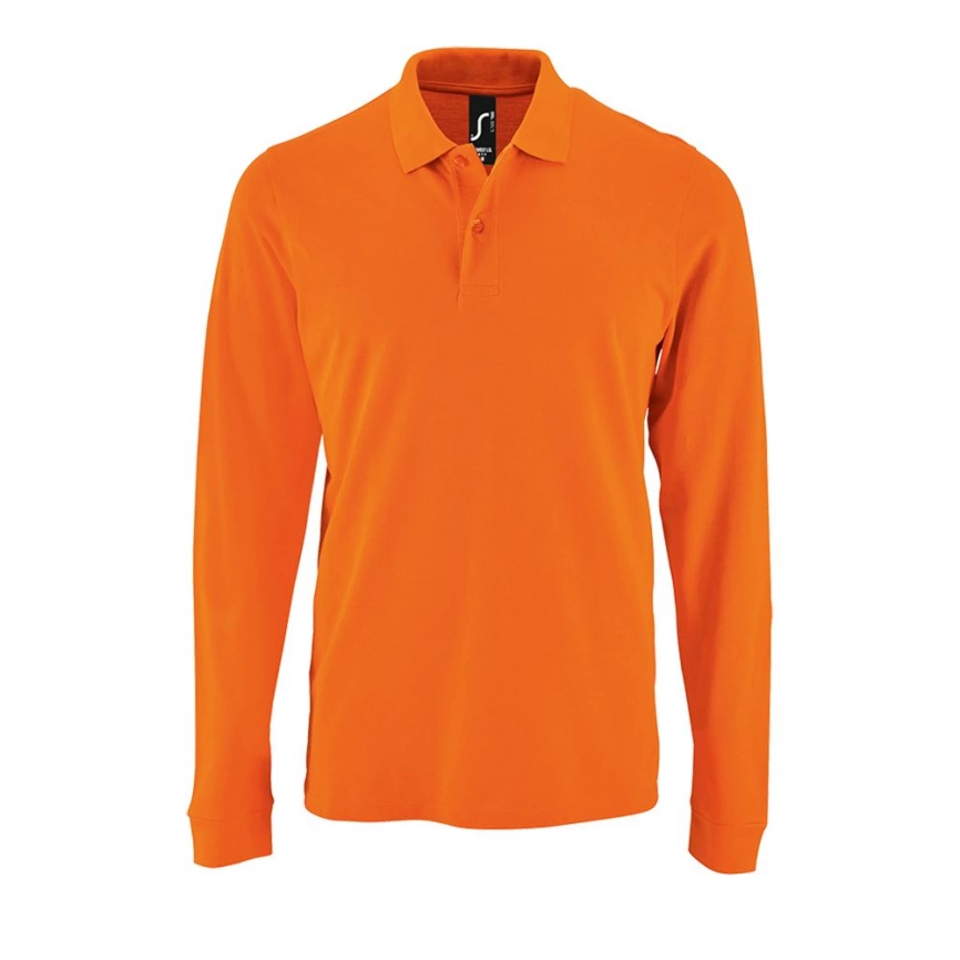 Рубашка поло мужская с длинным рукавом Perfect LSL Men оранжевая, размер S фото 1