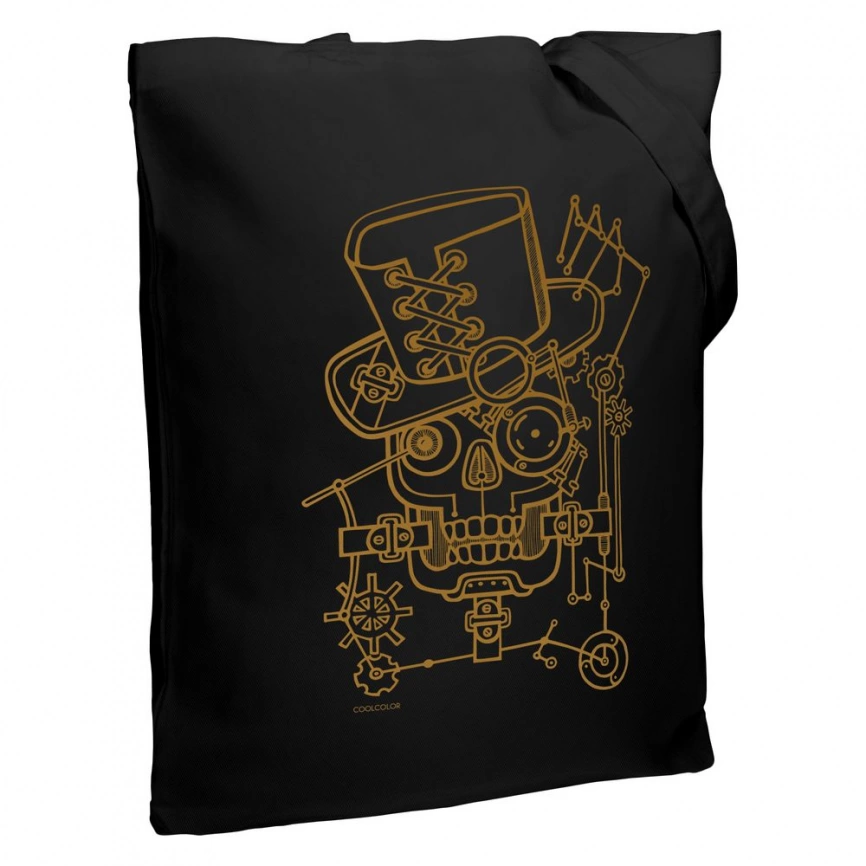 Холщовая сумка John Steampunk, черная фото 1