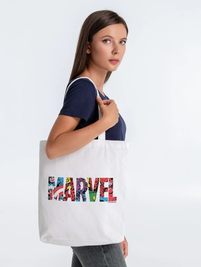 Холщовая сумка Marvel Avengers, белая фото 2