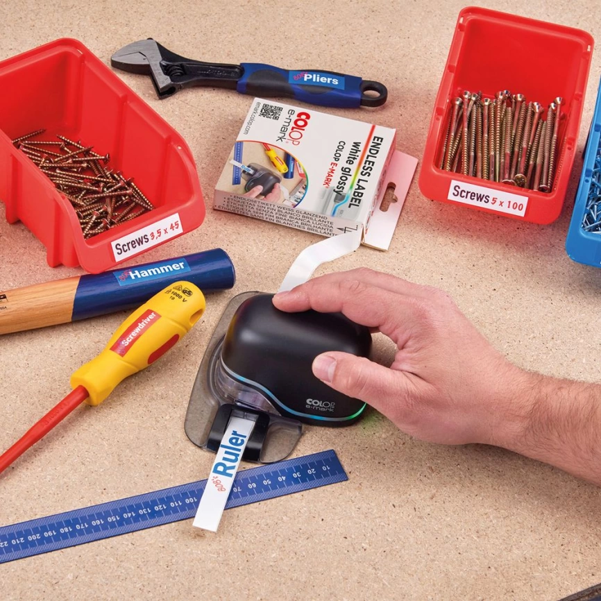 Клейкая лента для Colop e-mark, белая фото 2